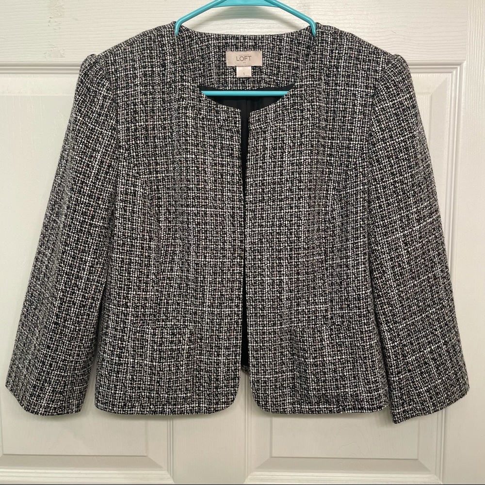 LOFT 3/4 Textured Blazer